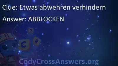 Etwas Abwehren Verhindern Answers Codycrossanswers Org