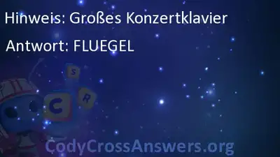 Grosses Konzertklavier Losungen Codycrossanswers Org