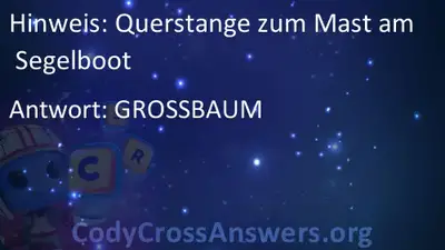 Querstange Zum Mast Am Segelboot Losungen Codycrossanswers Org