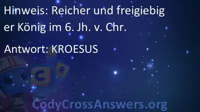 Reicher Und Freigiebiger Konig Im 6 Jh V Chr Losungen Codycrossanswers Org