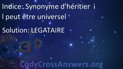 Synonyme D Heritier Il Peut Etre Universel Answers