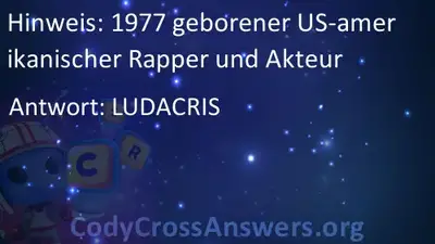 1977 Geborener Us Amerikanischer Rapper Und Akteur Losungen Codycrossanswers Org