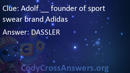 Adolf __ founder of sportswear brand 