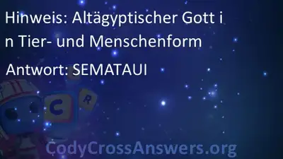 Altagyptischer Gott In Tier Und Menschenform Losungen Codycrossanswers Org