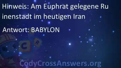 Am Euphrat Gelegene Ruinenstadt Im Heutigen Iran Losungen Codycrossanswers Org