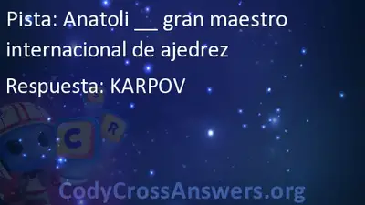 Anatoli Gran Maestro Internacional De Ajedrez Respuestas Codycrossanswers Org