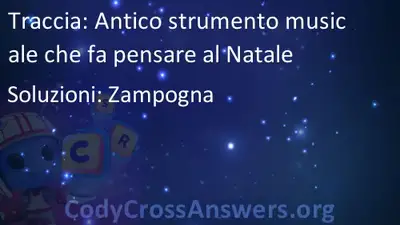 antico strumento musicale che fa pensare al natale soluzioni codycrossanswers org