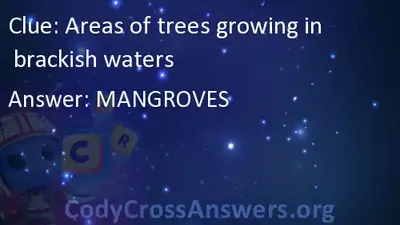 Areas Of Trees Growing In Brackish Waters Answers Codycrossanswers 