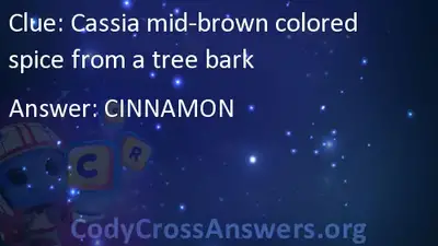 Cassia Mid Brown Colored Spice From A Tree Bark Answers Codycrossanswers Org