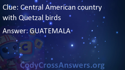 Central American country with Quetzal birds Answers ...