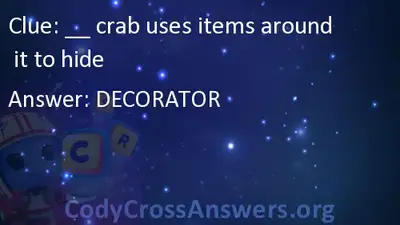 Crab Uses Items Around It To Hide Answers Codycrossanswers 