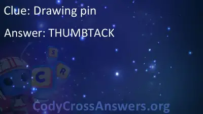 Drawing Pin Answers Codycrossanswers Org