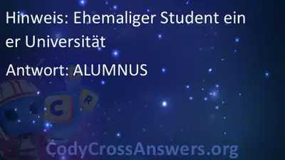 Ehemaliger Student Einer Universitat Losungen Codycrossanswers Org