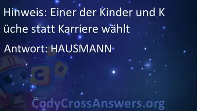 Einer Der Kinder Und Kuche Statt Karriere Wahlt Losungen Codycrossanswers Org