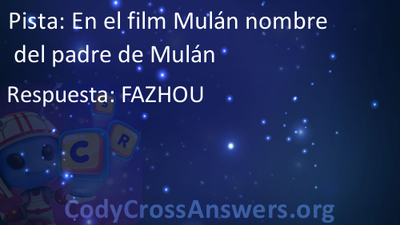 En el film Mulán nombre del padre de Mulán Respuestas 