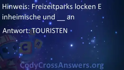 Freizeitparks Locken Einheimische Und An Losungen Codycrossanswers Org