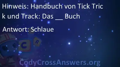 Handbuch Von Tick Trick Und Track Das Buch Losungen Codycrossanswers Org