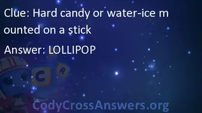 Hard Candy Or Water Ice Mounted On A Stick Answers Codycrossanswers Org