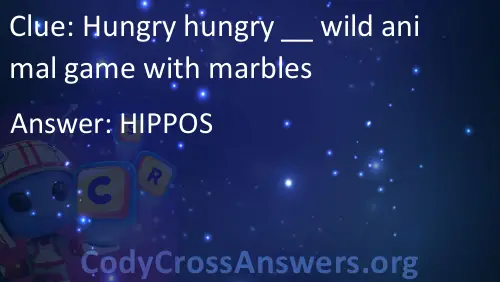 Hungry hungry __ wild animal game with 