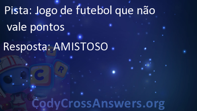 Jogo de futebol que não vale pontos Respostas 