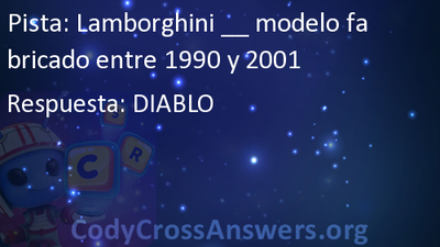 Lamborghini __ modelo fabricado entre 1990 y 2001 Respuestas -  