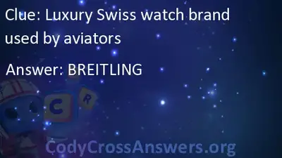Luxury swiss watch brand crossword clue