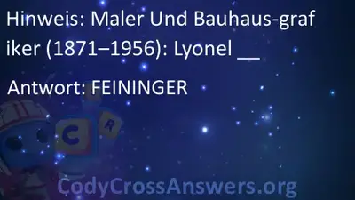 Maler Und Bauhaus Grafiker 1871 1956 Lyonel Losungen Codycrossanswers Org