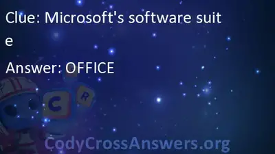 Microsoft S Software Suite Answers Codycrossanswers Org