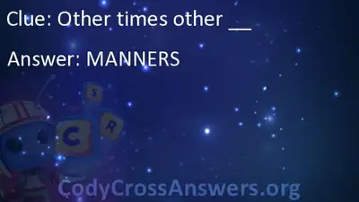 Other Times Other Answers Codycrossanswers Org