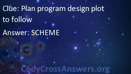 Plan program design plot to follow Answers - CodyCrossAnswers.org