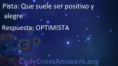 Que Suele Ser Positivo Y Alegre Respuestas Codycrossanswers Org