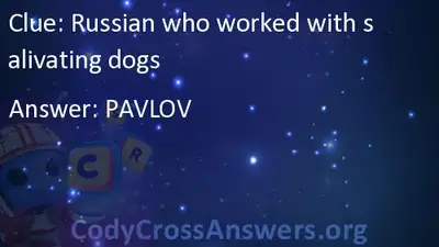 Russian Who Worked With Salivating Dogs Answers Codycrossanswers 