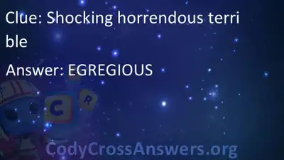 shocking horrendous terrible answers codycrossanswers org