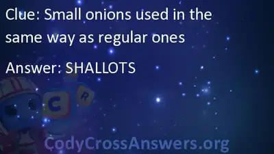 Small Onions Used In The Same Way As Regular Ones Answers Codycrossanswers Org