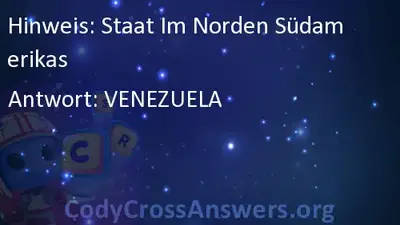 Staat Im Norden Sudamerikas Losungen Codycrossanswers Org