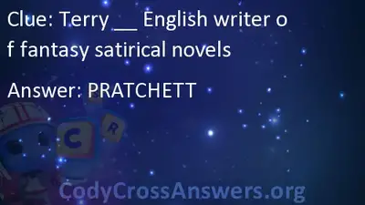 Terry English Writer Of Fantasy Satirical Novels Answers Codycrossanswers 