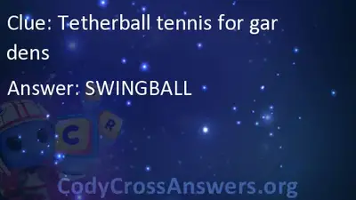 Tetherball Tennis For Gardens Answers Codycrossanswers Org