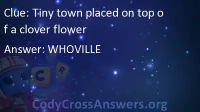 Tiny Town Placed On Top Of A Clover Flower Answers Codycrossanswers Org
