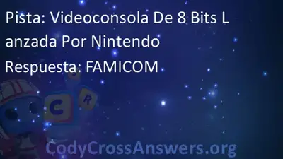 Empleado Énfasis Hermanos Videoconsola De 8 Bits Lanzada Por Nintendo Respuestas -  CodyCrossAnswers.org