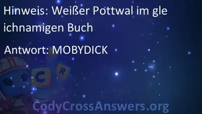 Weisser Pottwal Im Gleichnamigen Buch Losungen Codycrossanswers Org