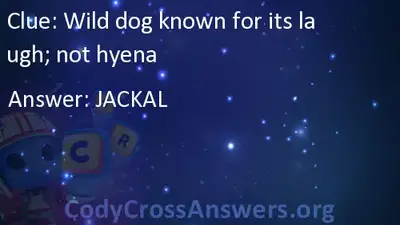 Wild Dog Known For Its Laugh Not Hyena Answers Codycrossanswers Org