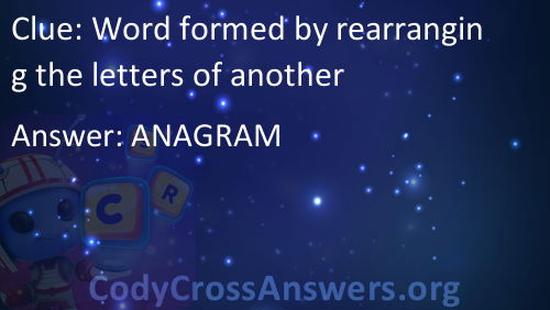 Word Formed By Rearranging The Letters Of Another Answers 