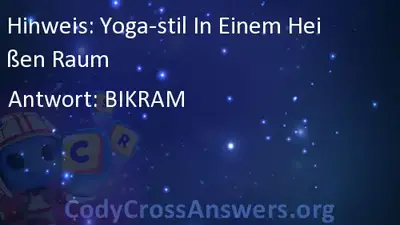 Yoga Stil In Einem Heissen Raum Losungen Codycrossanswers Org